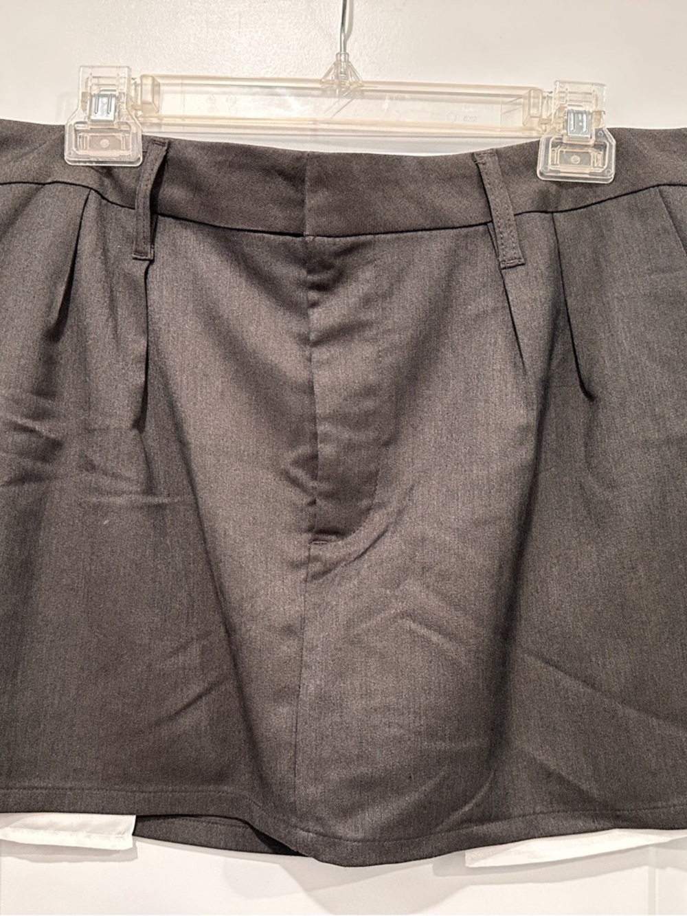 H&M Women's Gray Mini Skirt with Belt Loops